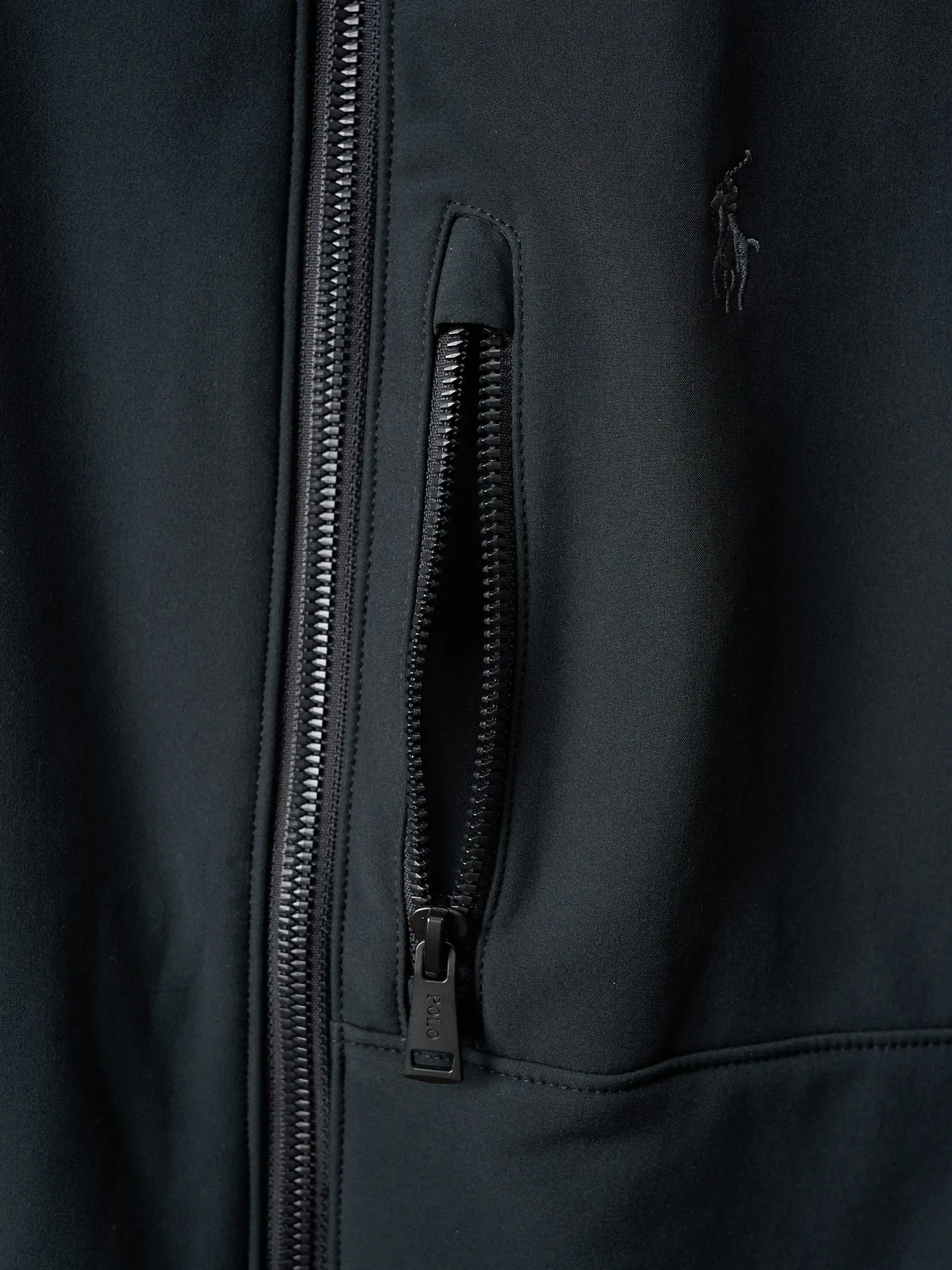 P380 Actual hanging auction】Ralph Lauren/Ralph Lauren technical fabric solid color logo embroidered zipper collar vest cardigan [Ready stock] XS S M L